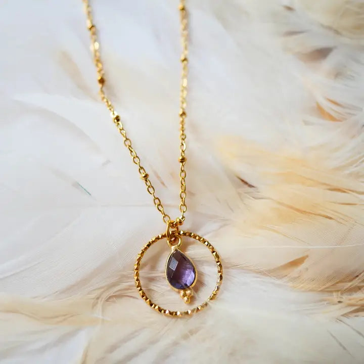 💖GINANDGER, CLEMENTINE HALSKETTE AMETHYST