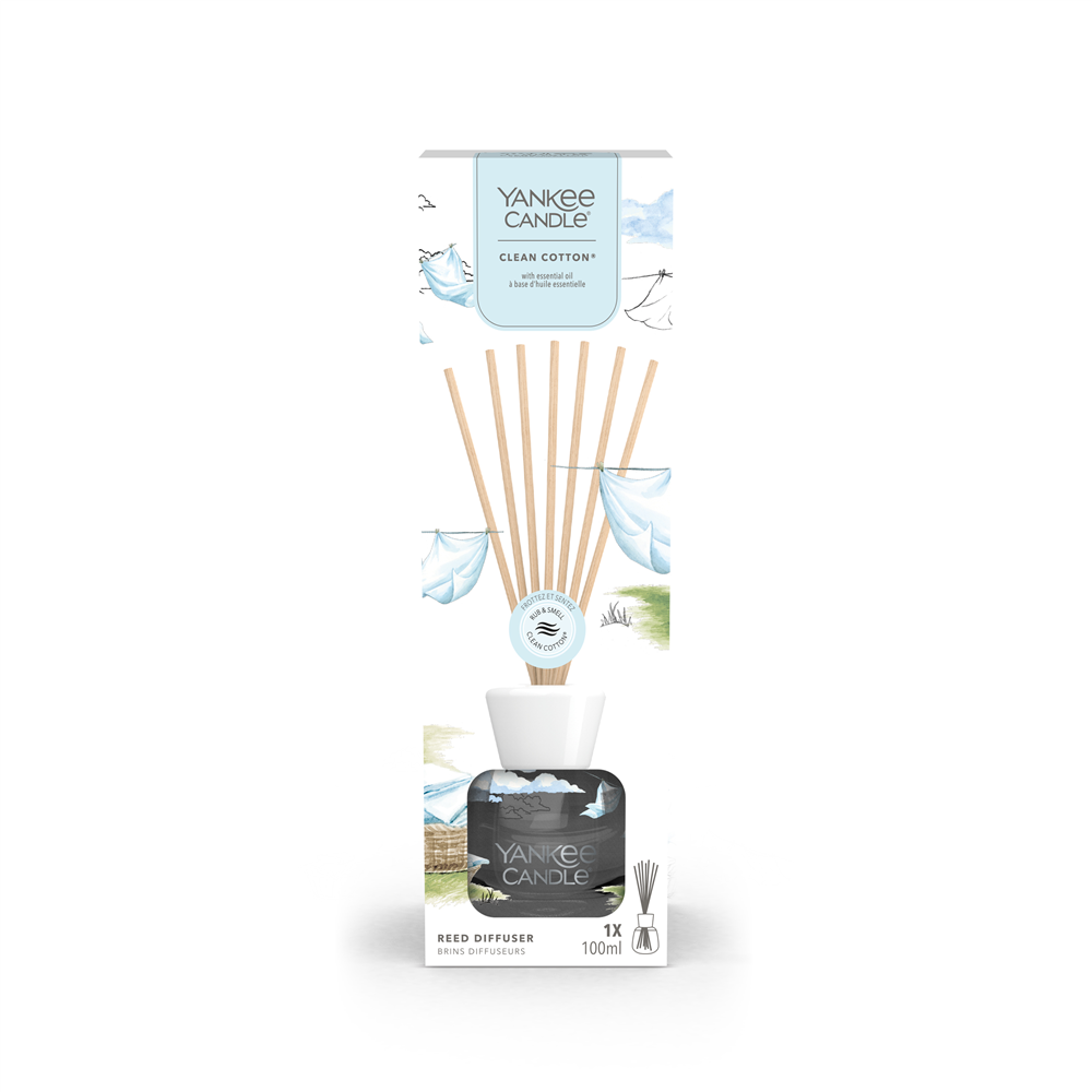 YANKEE CANDLE, Clean Cotton Signature Reed, Diffuser 100ml