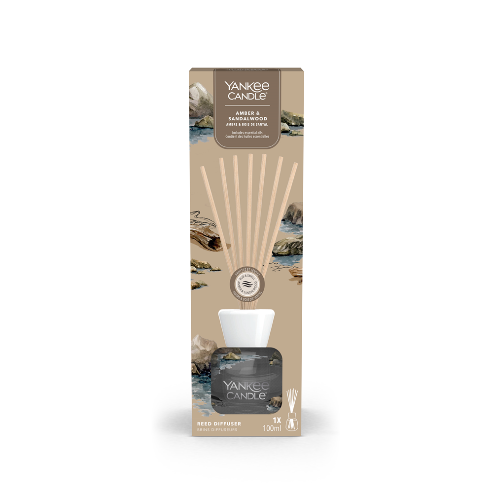 YANKEE CANDLE, Amber & Sandalwood Signature Reed, Diffuser 100ml