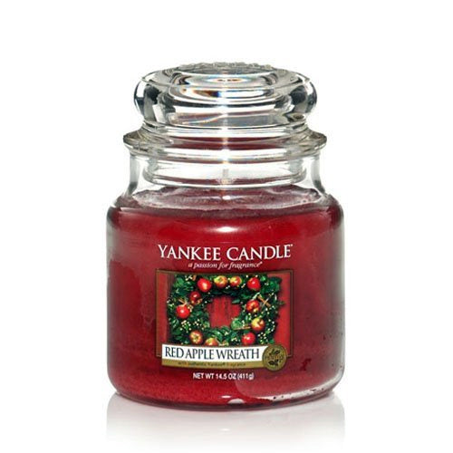 YANKEE CANDLE, Duftkerze Red Apple Wreath, medium Jar (411g)