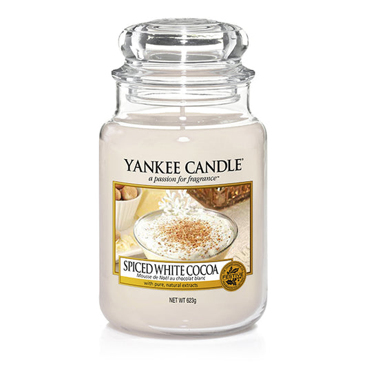 YANKEE CANDLE, Spiced White Cocoa, large Jar (623g)