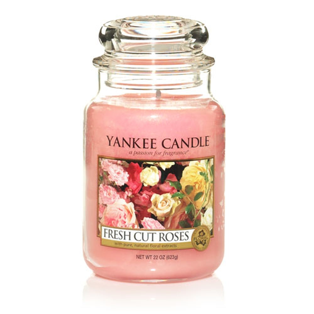 🕯️YANKEE CANDLE, Duftkerze Fresh Cut Roses, large Jar (623g)