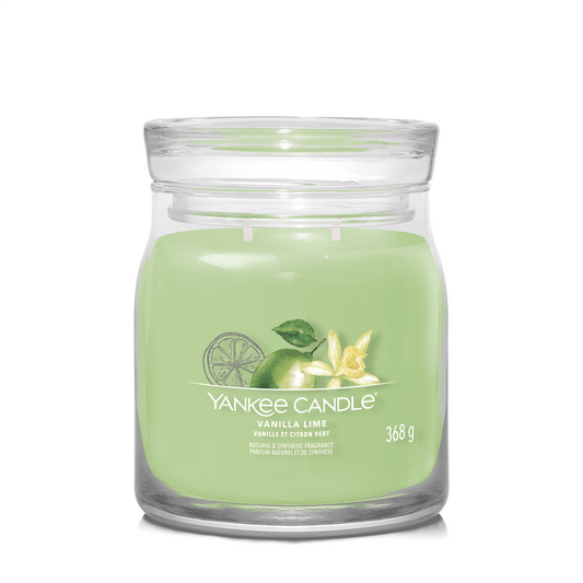 YANKEE CANDLE SIGNATURE,  Vanilla Lime, medium Jar (368g)