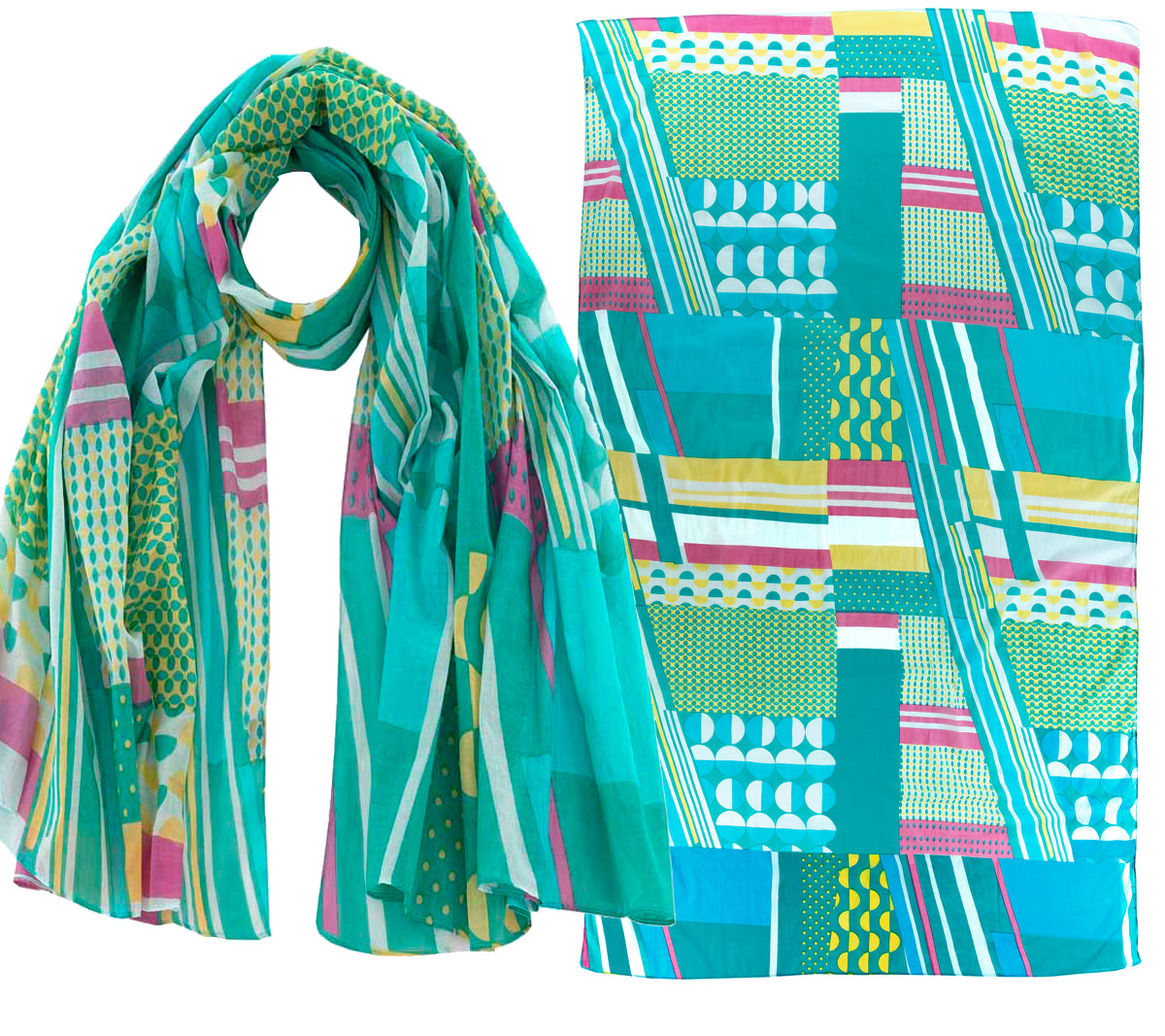 HALSTUCH PAREO MULTI GREEN