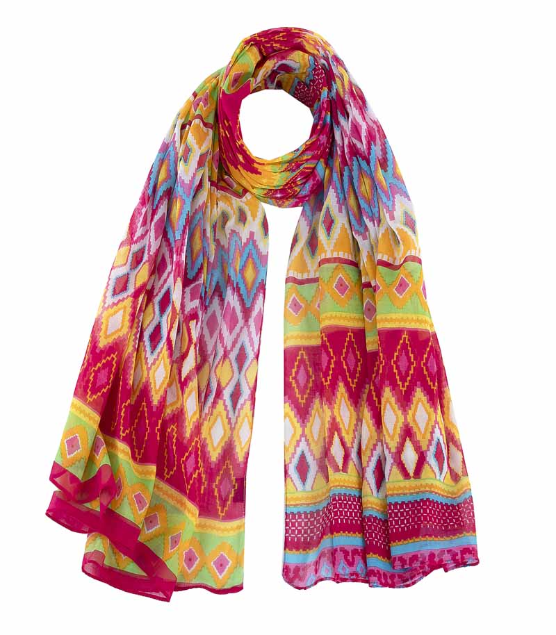 HALSTUCH PAREO MULTI PINK