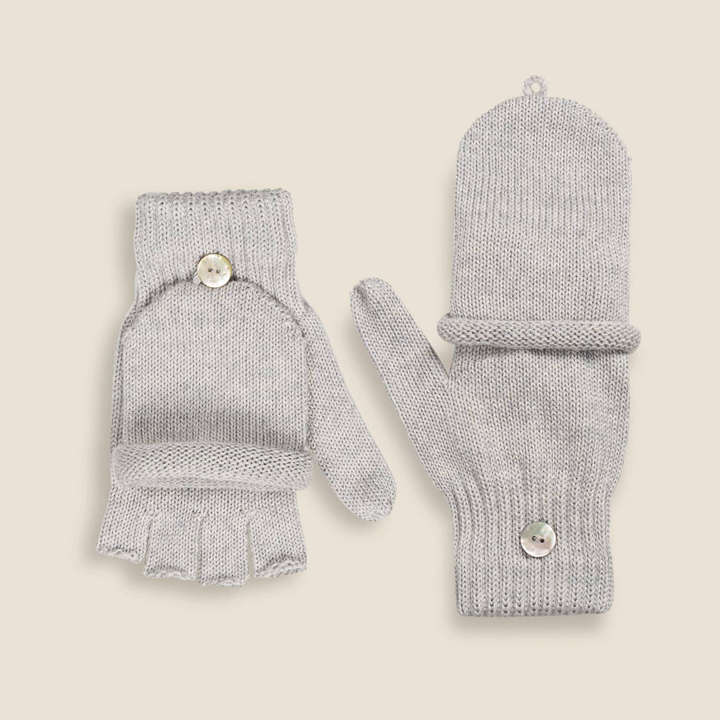 Merinowolle Damenhandschuhe - DAISY mit einer Perlenknopf