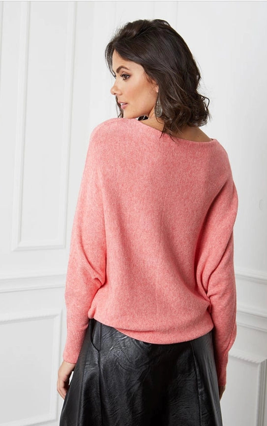 LÉA & LUC, DAMENPULLOVER MIT FLEDERMAUSÄRMELN, DIVERSE FARBEN!