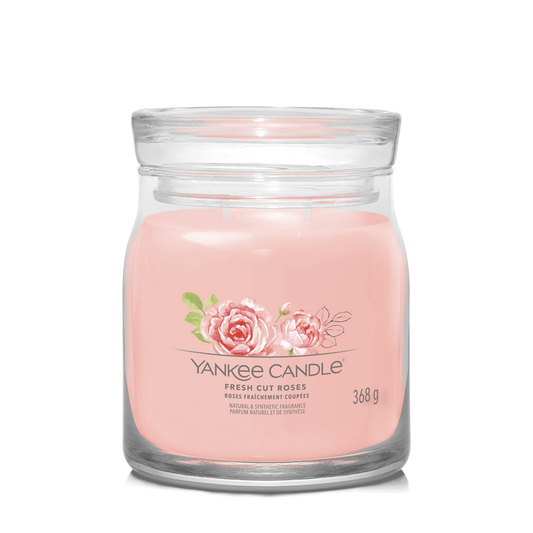 YANKEE CANDLE SIGNATURE, Fresh Cut Roses, medium Jar (411g)