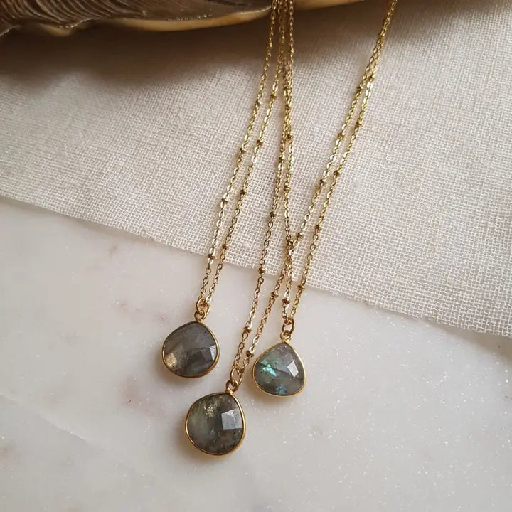 🌌GINANDGER. COLLIER JUSTINE LABRADORIT