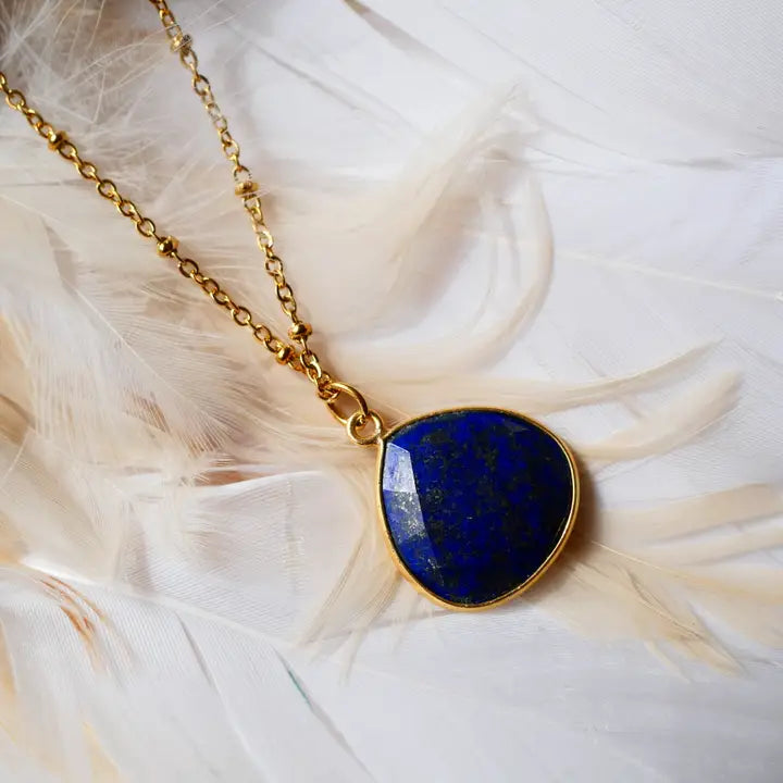 🔵GINANDGER, COLLIER JUSTINE LAPISLAZULI