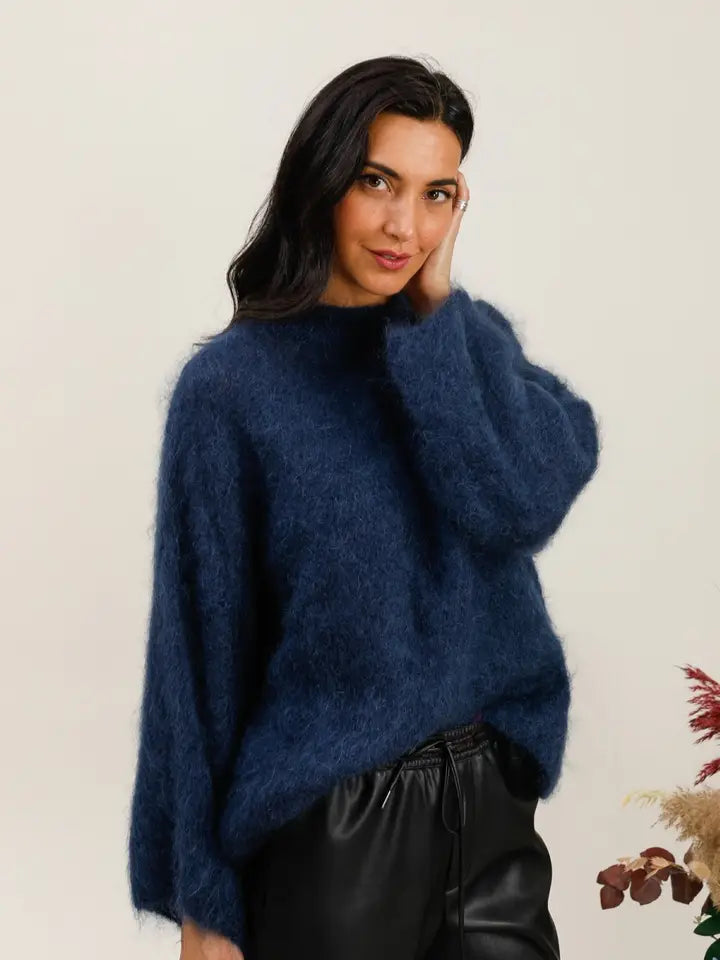 LÉA & LUC, LOCHSTRICKPULLOVER AUS MOHAIR, DIVERSE FARBEN!