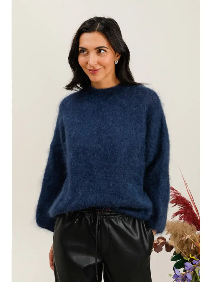 LÉA & LUC, LOCHSTRICKPULLOVER AUS MOHAIR, DIVERSE FARBEN!