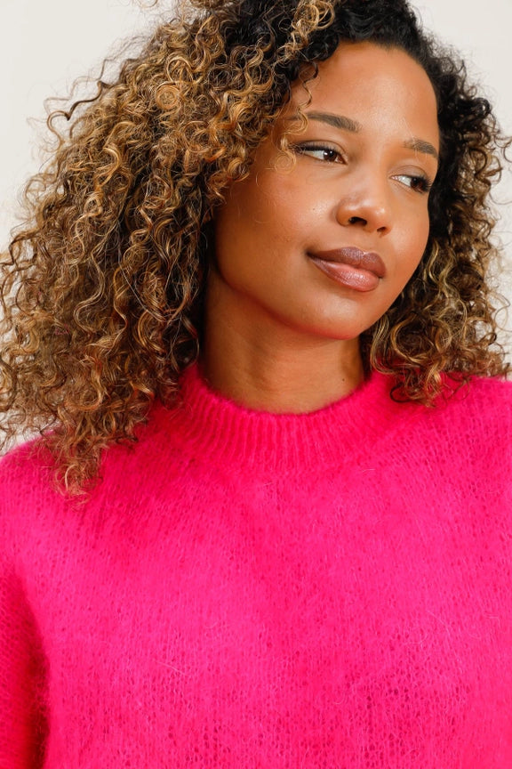 LÉA & LUC, LOCHSTRICKPULLOVER AUS MOHAIR, DIVERSE FARBEN!