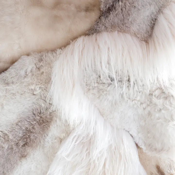 VAN BUREN, MELANGE SCHAFFELL TEPPICH, MELANGE