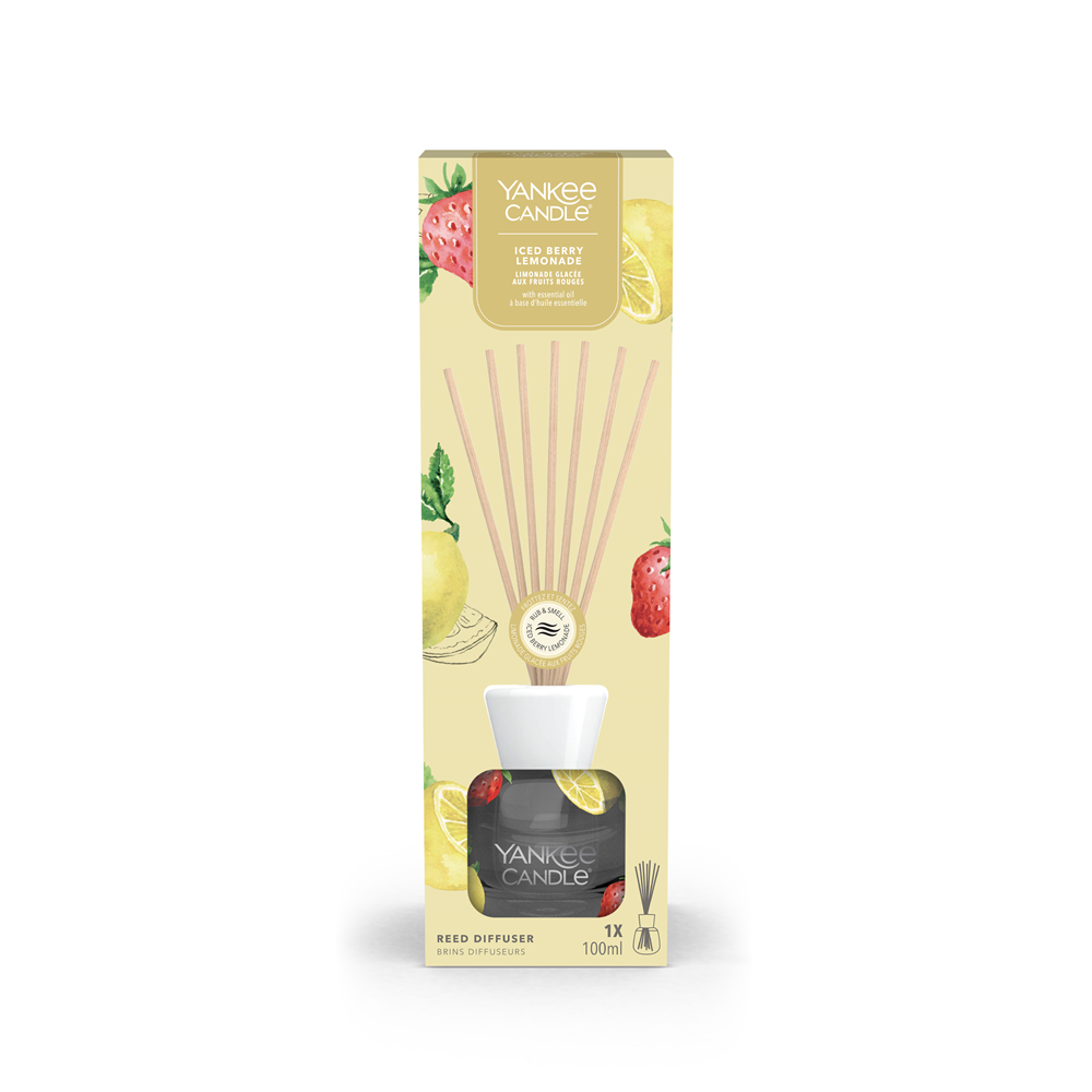 YANKEE CANDLE, Iced Berry Lemonade Signature Reed, Diffuser 100ml