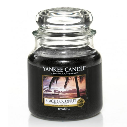 YANKEE CANDLE, Duftkerze Black Coconut, medium Jar (411g)