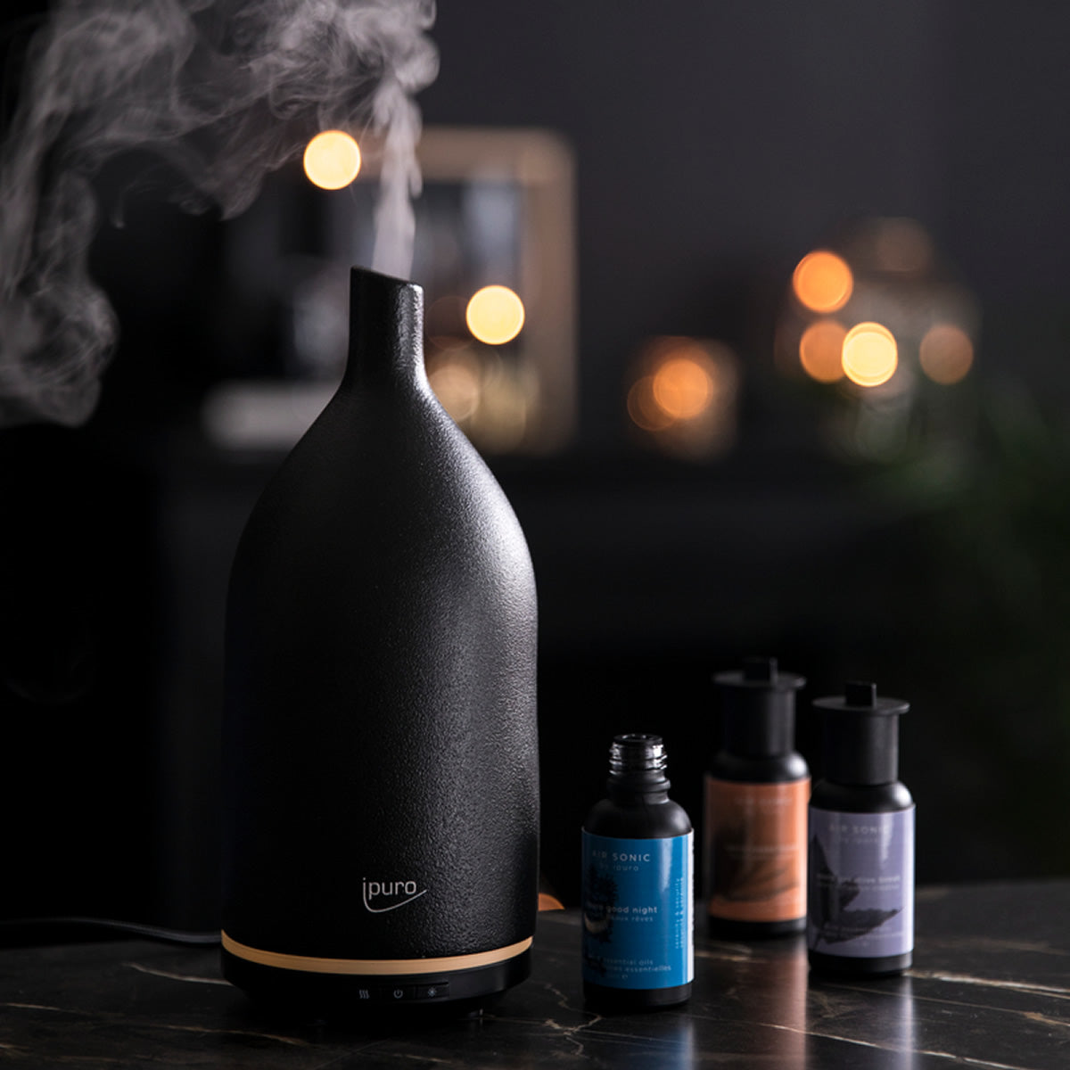 Air Sonic Aroma Diffuser, Living Black