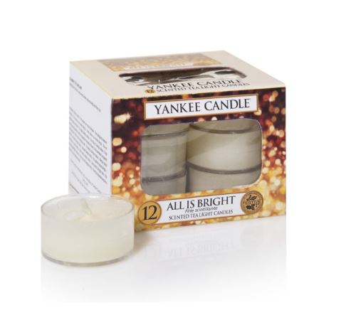 YANKEE CANDLE, All is Bright, Tea Lights, 
12 Stück